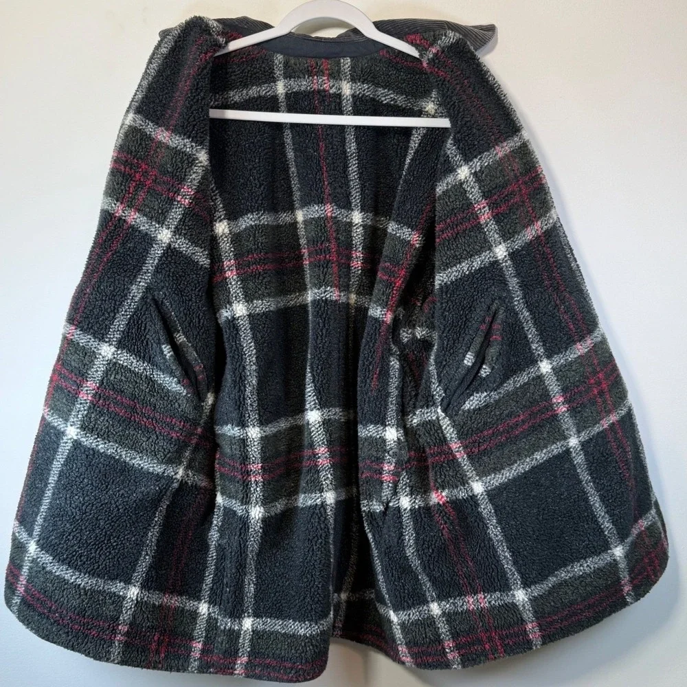 Vtg Polo Ralph Lauren Field Jacket Mens M Navy Blue Sherpa Lined Rugged Hunting